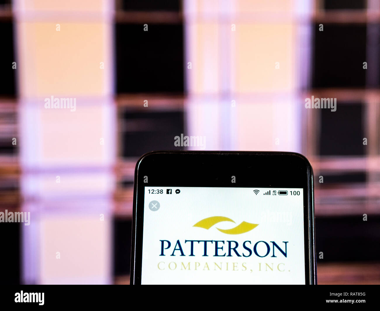 Patterson Companies logo seen displayed on smart phone Stock Photo Alamy