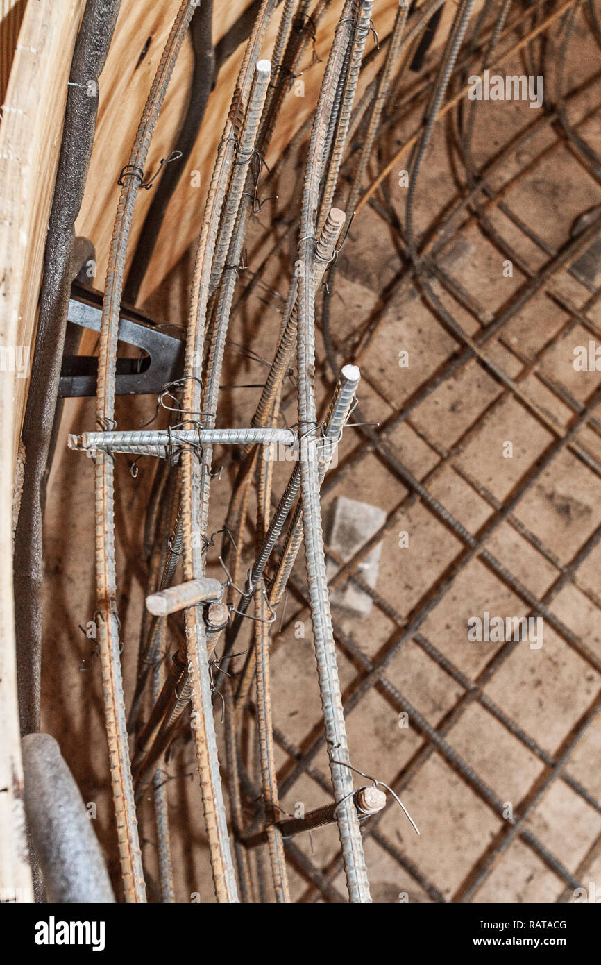 Rebar Form At Swimming Pool Construction Site Stock Photo Alamy