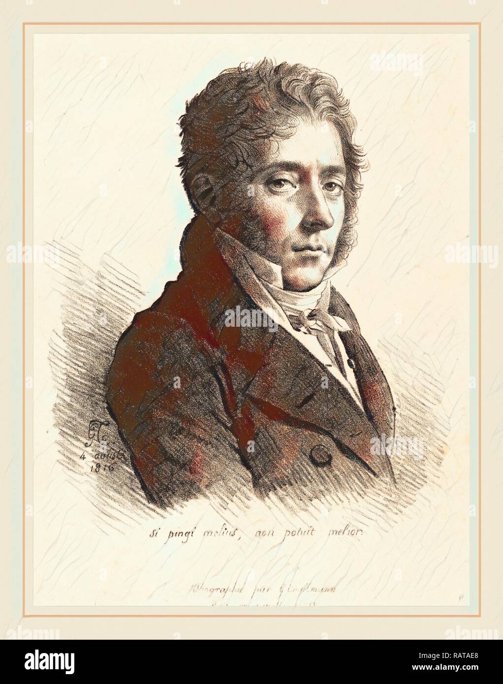 Anne-Louis Girodet de Roussy-Trioson (French, 1767-1824), Coupin de La Couperie, 1816, lithograph. Reimagined Stock Photo