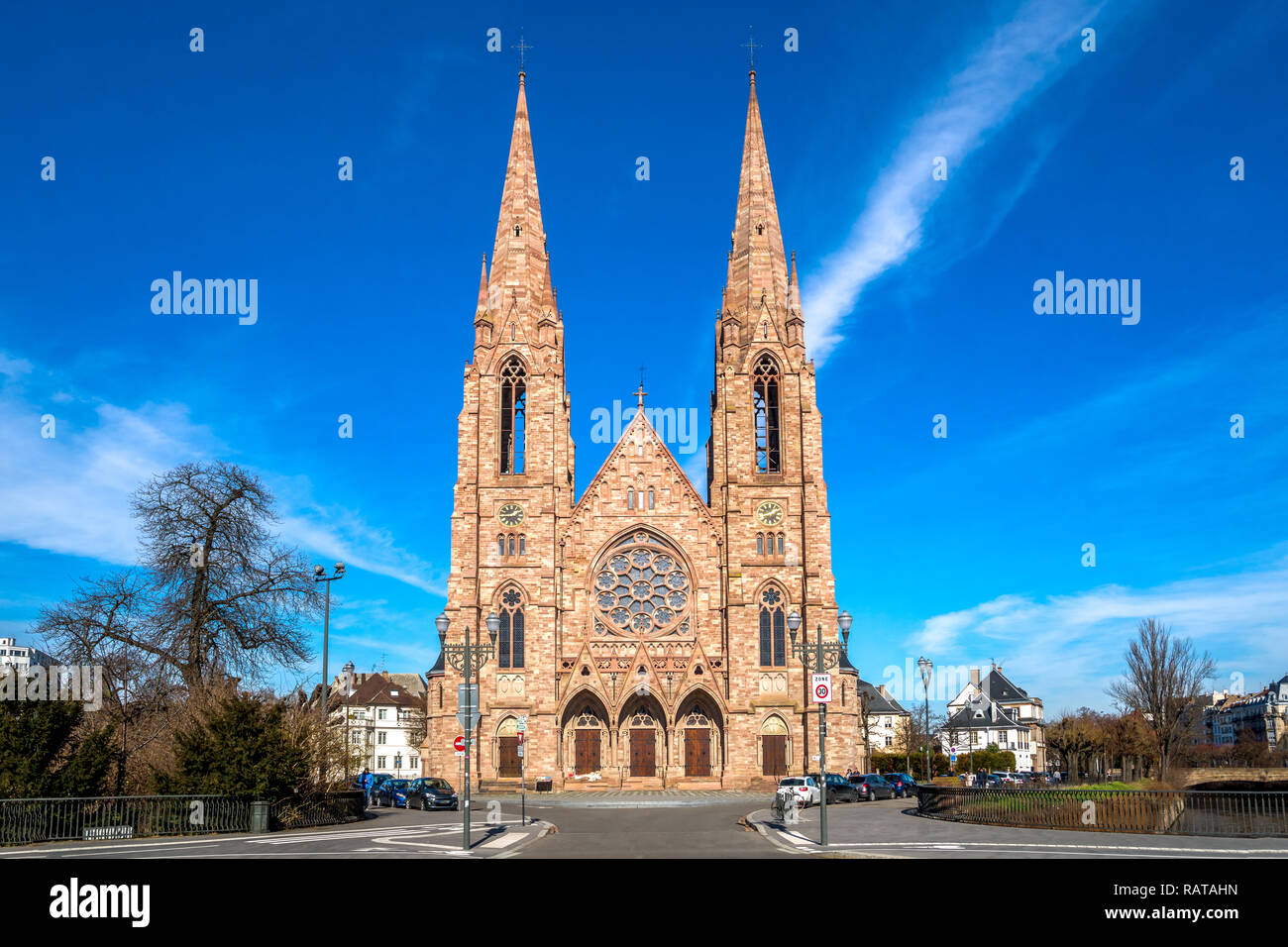 Saint Paul Church, Strassburg, France Stock Photo