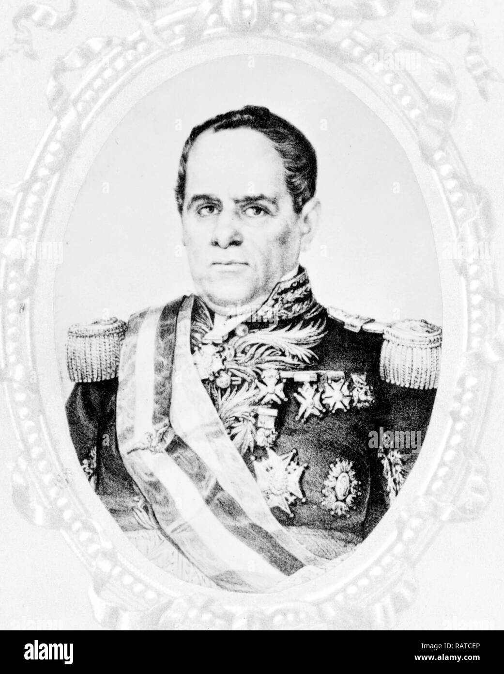 Antonio Lopez, Antonio Lopez de Santa Anna, Antonio de Padua María Severino López de Santa Anna y Pérez de Lebrón (1794 – 1876), Mexican politician and general and 8th President of the United Mexican States Stock Photo