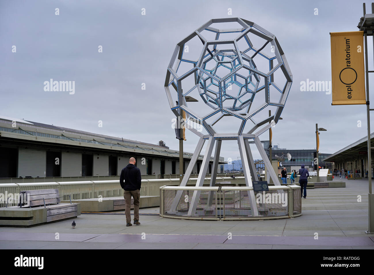 SAN FRANCISCO, CALIFORNIA, USA - MAY 14, 2018: Interactive Science Museum Exploratorium on Embarcadero Street Stock Photo