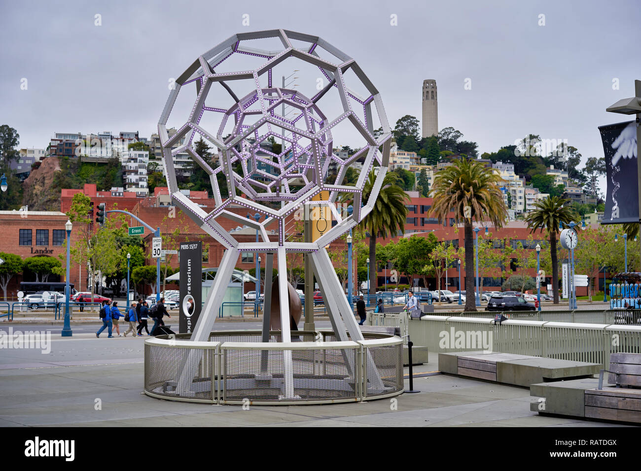 SAN FRANCISCO, CALIFORNIA, USA - MAY 14, 2018: Interactive Science Museum Exploratorium on Embarcadero Street Stock Photo