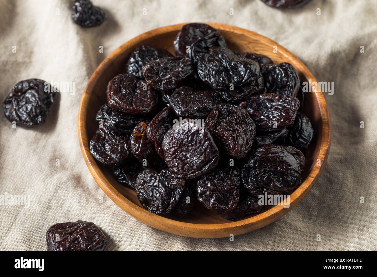 Raw Organic Dry Prunes in a Bowl Stock Photo Alamy