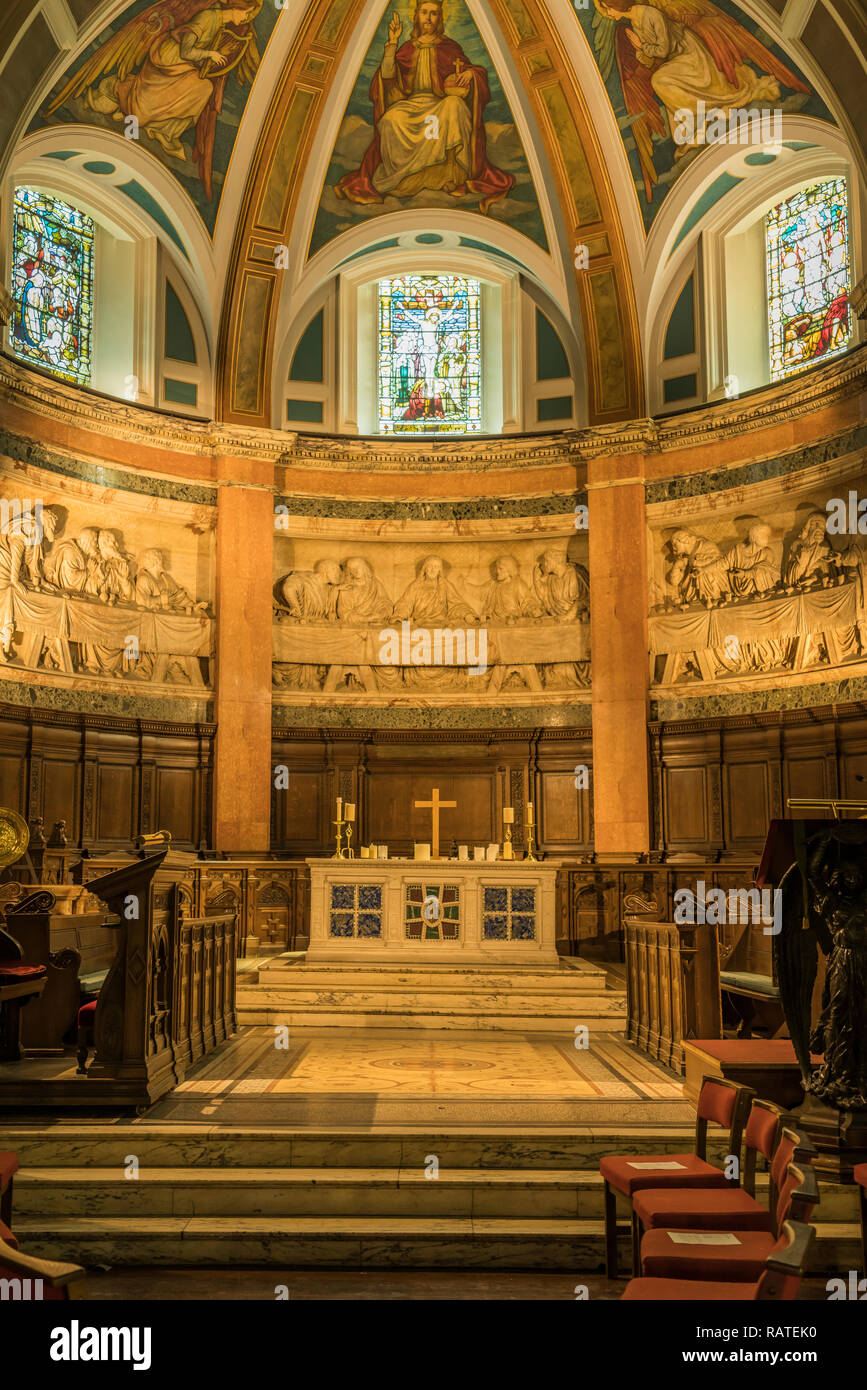 Interior architecture of the St. Cuthbert's Church in downtown Edinburgh, Scotland, United