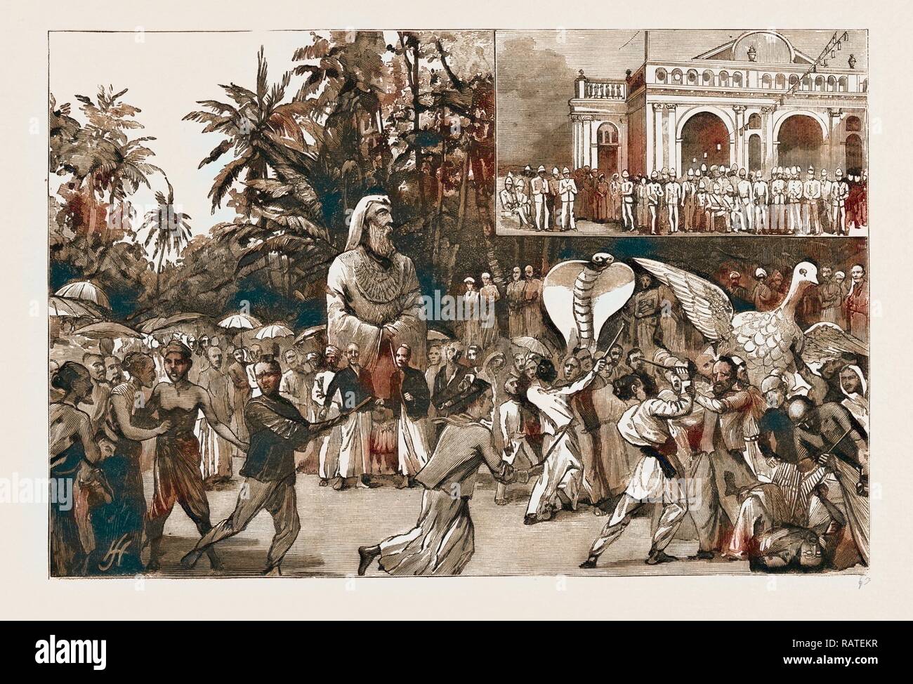 RELIGIOUS RIOTS AT COLOMBO, CEYLON, SRI LANKA: THE BUDDHIST PROCESSION ...