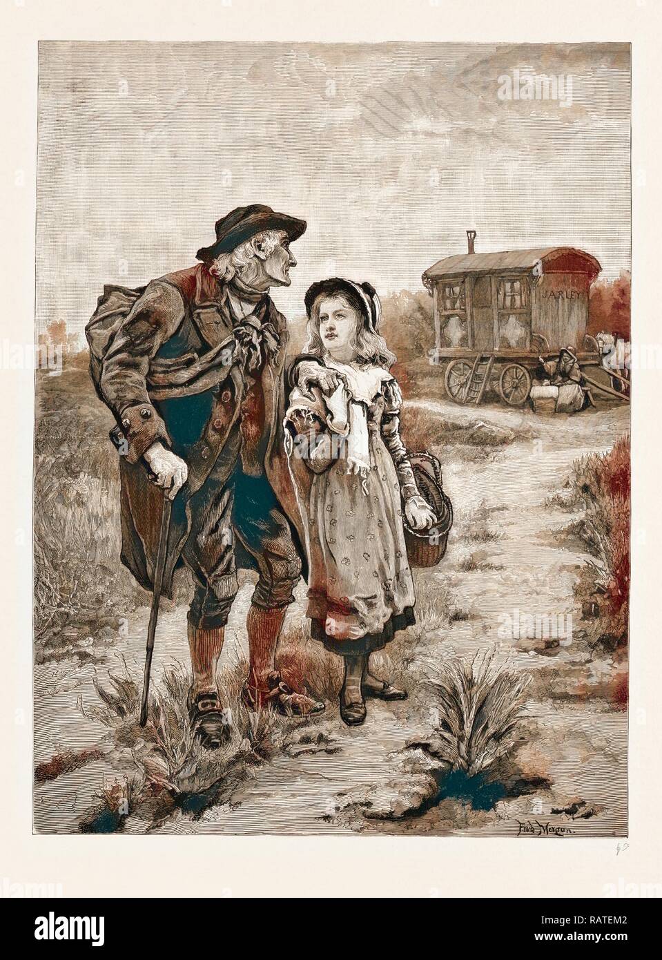 LITTLE NELL AND HER GRANDFATHER, FROM THE PAINTING BY FRED