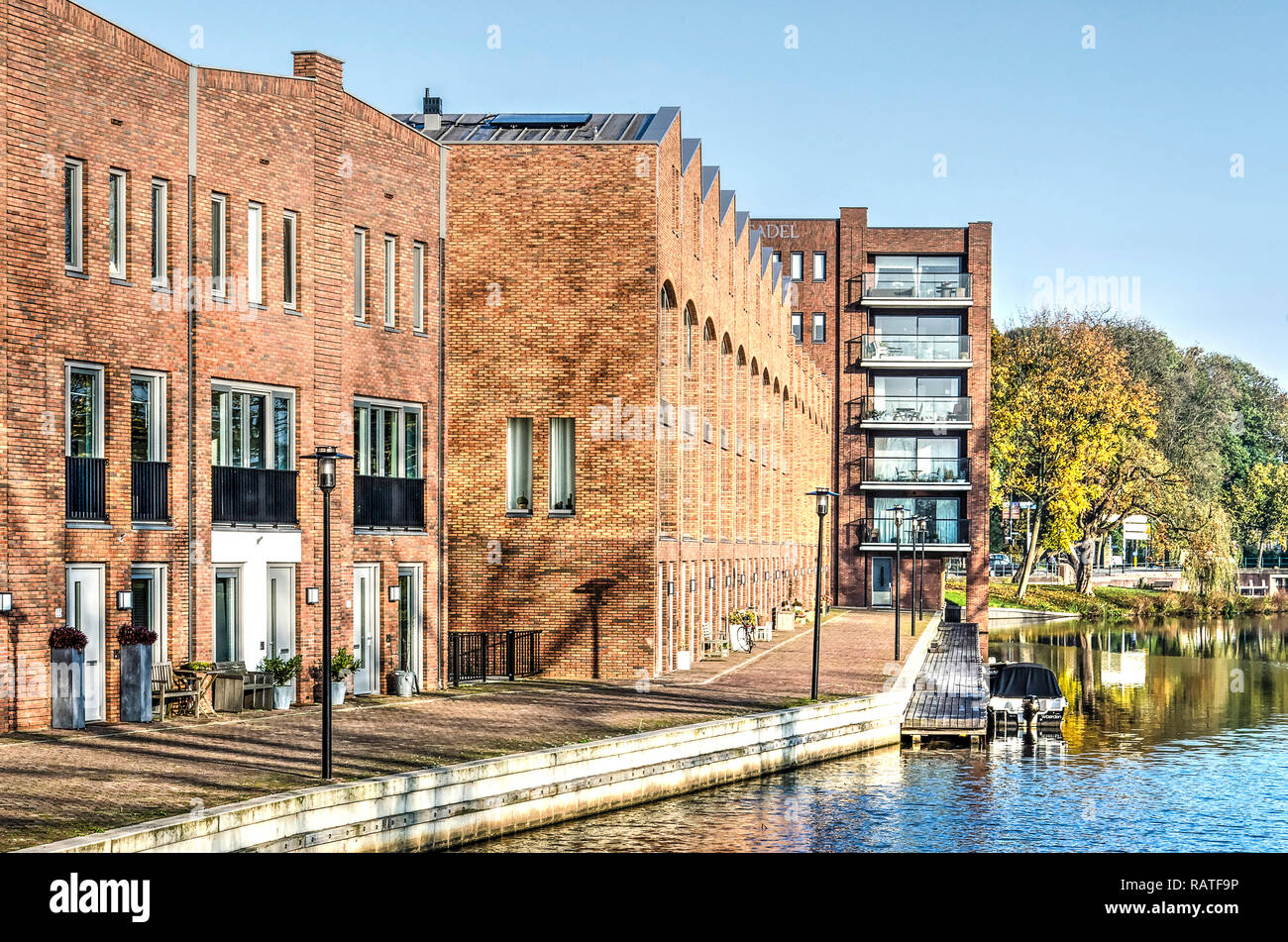 Woerden, The Netherlands, November 7, 2018 recently constructed brick
