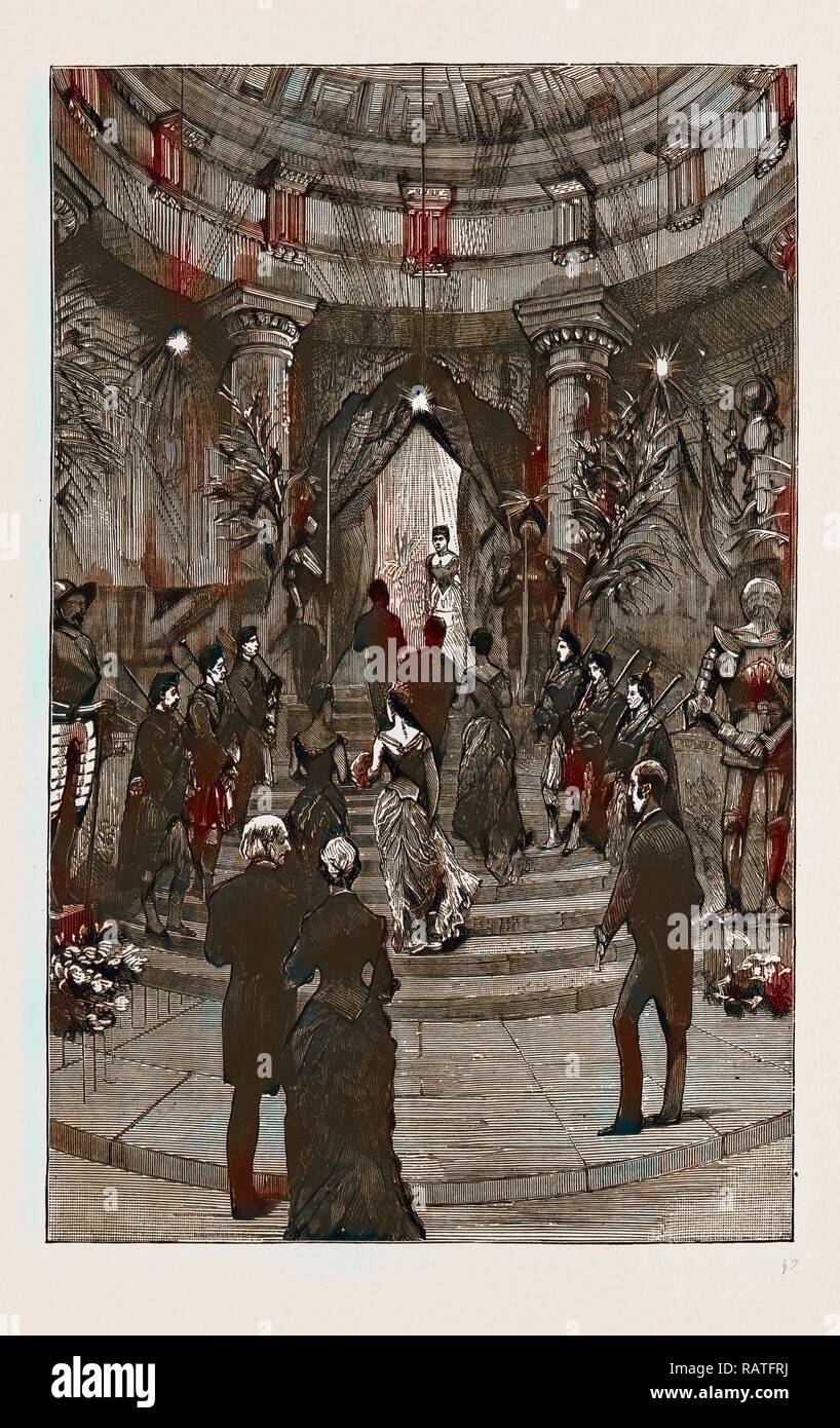 RECEPTION AND BALL AT DOVER HOUSE, THE OFFICIAL RESIDENCE OF LORD DALHOUSIE, SECRETARY FOR SCOTLAND, 1886: LADY reimagined Stock Photo