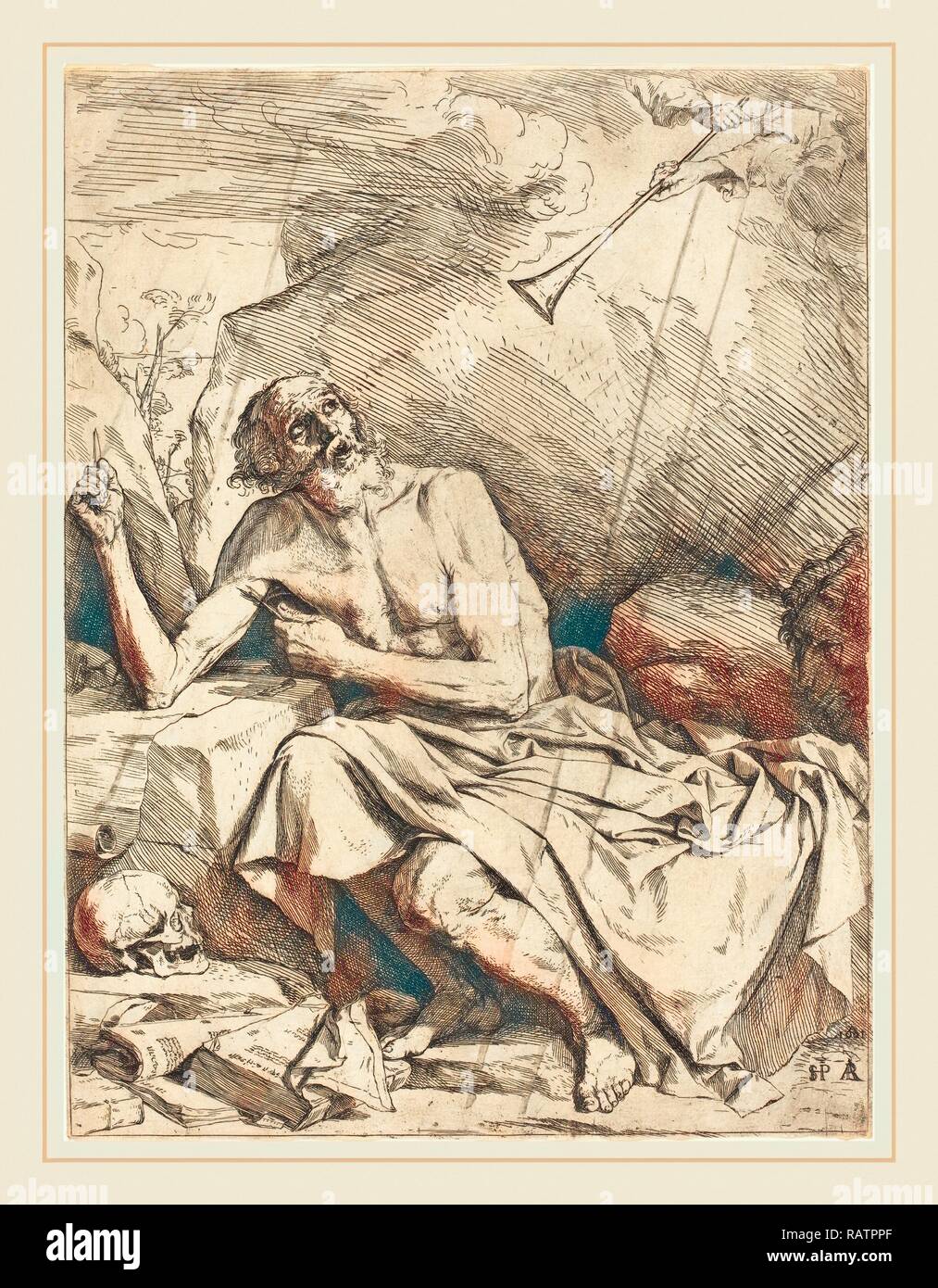 Jusepe de Ribera (Spanish, 1591-1652), Saint Jerome Hearing the Trumpet ...