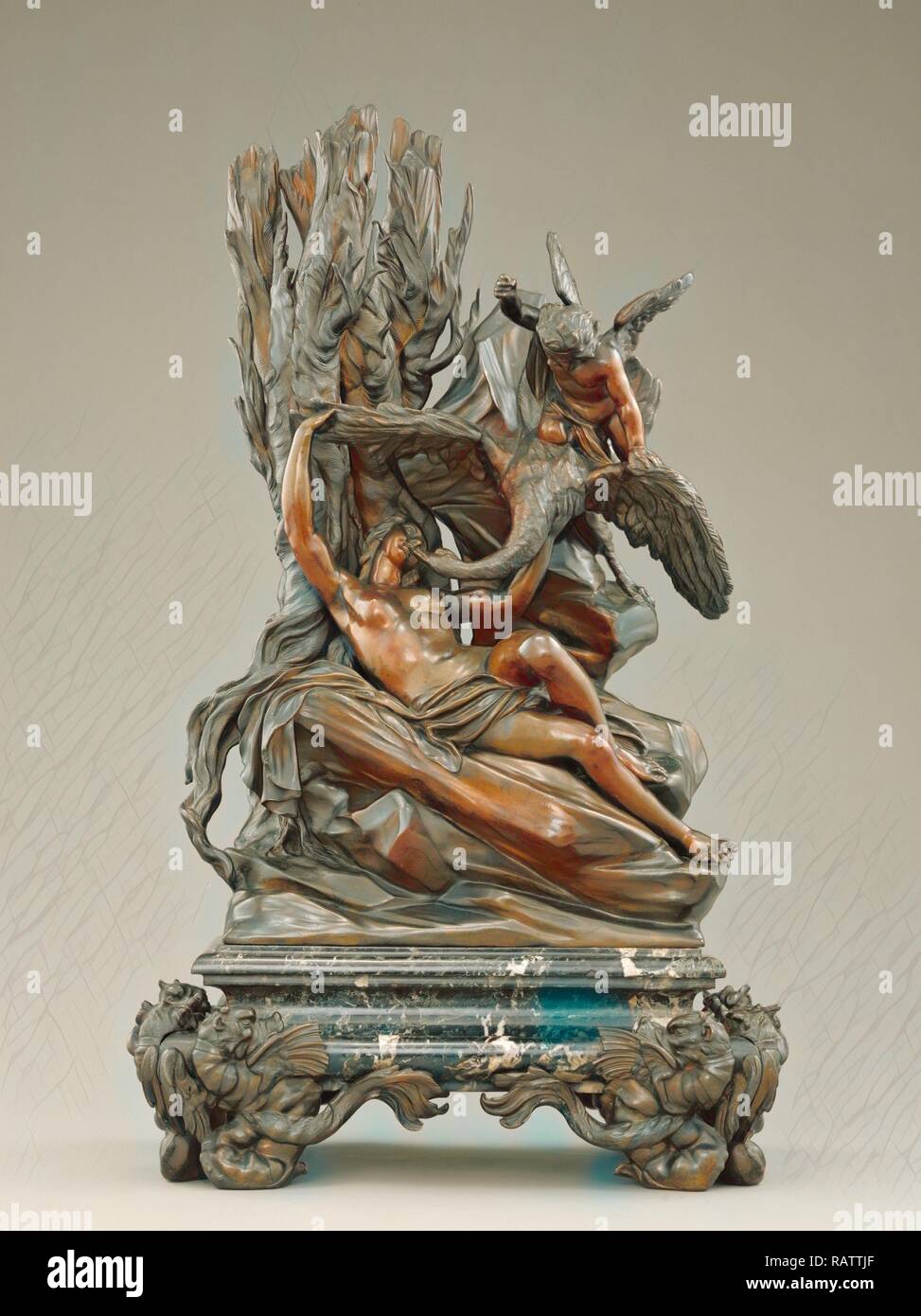 Leda and the Swan, Massimiliano SoldaniBenzi, Italian, 1656 1740