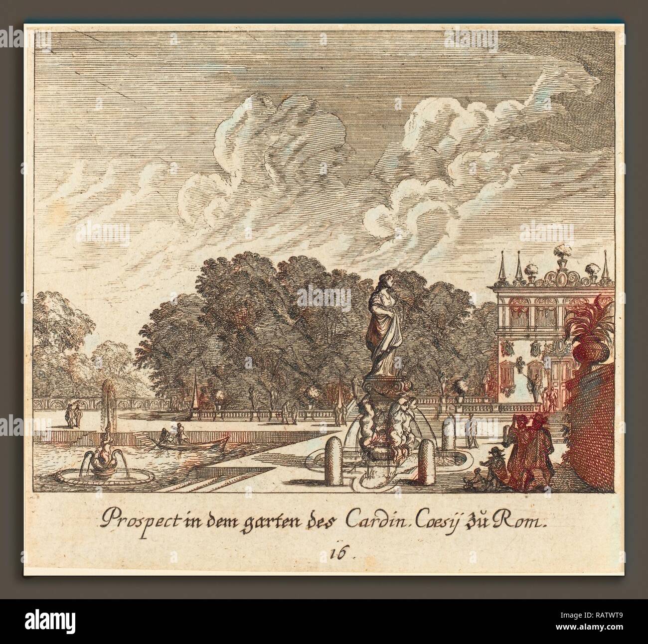 Melchior Küsel after Johann Wilhelm Baur (German, 1626 1683), Gardens