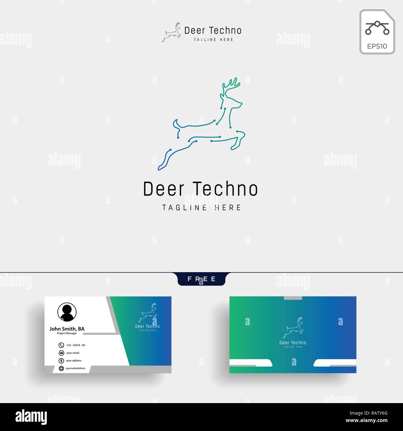 outline deer line art logo vector icon template illustration and ...