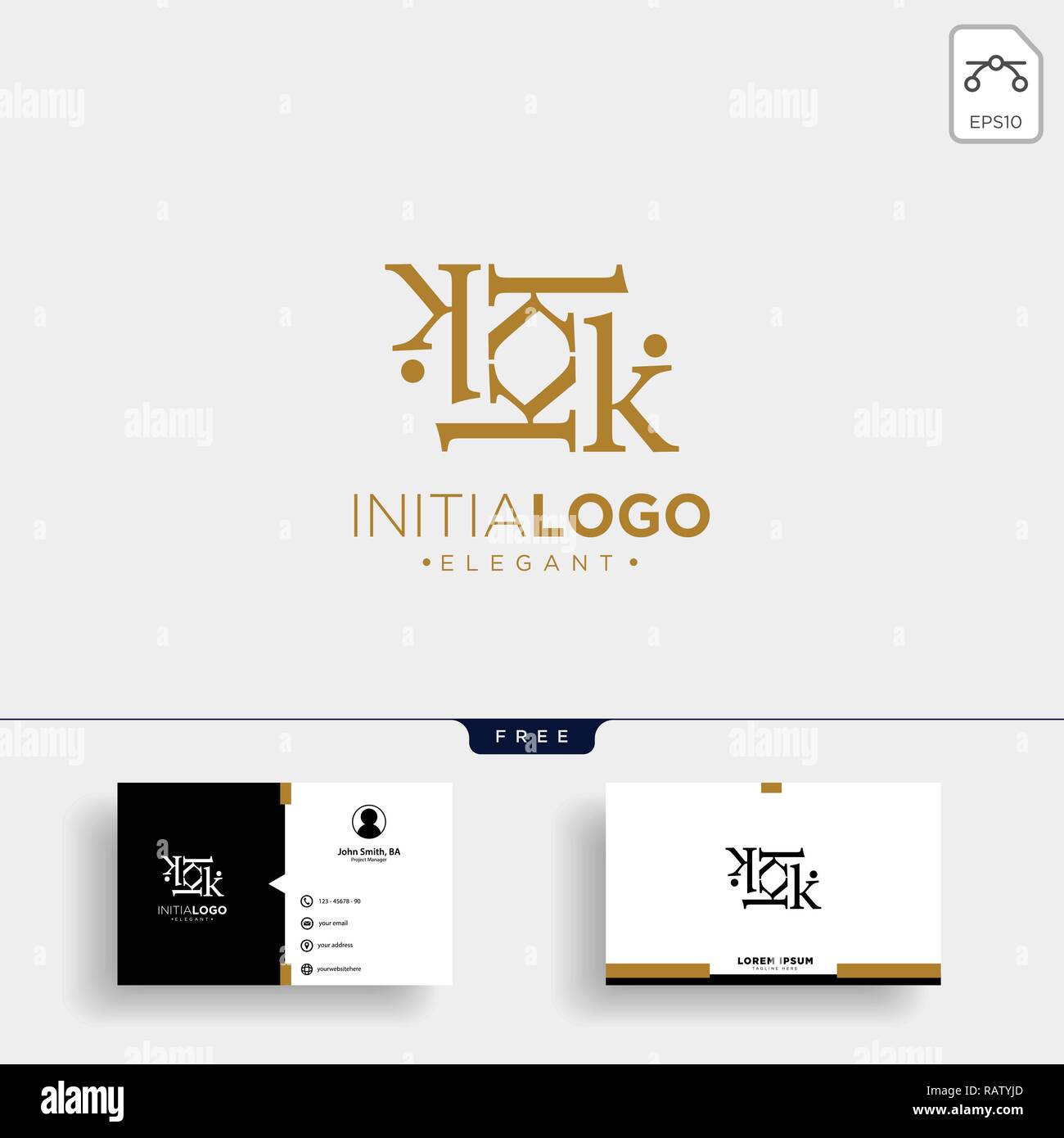 initial k luxury logo template vector illustration and business card ...