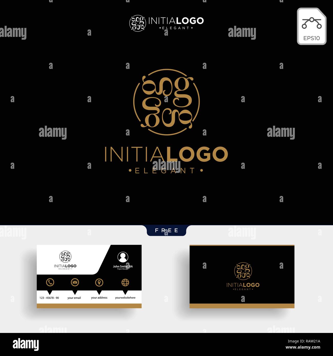 Luxury gold initial G logo template vector illustration and business ...