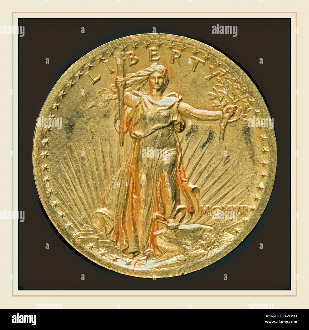 Augustus Saint-Gaudens, 'Double Eagle' Twenty Dollar Gold Piece ...