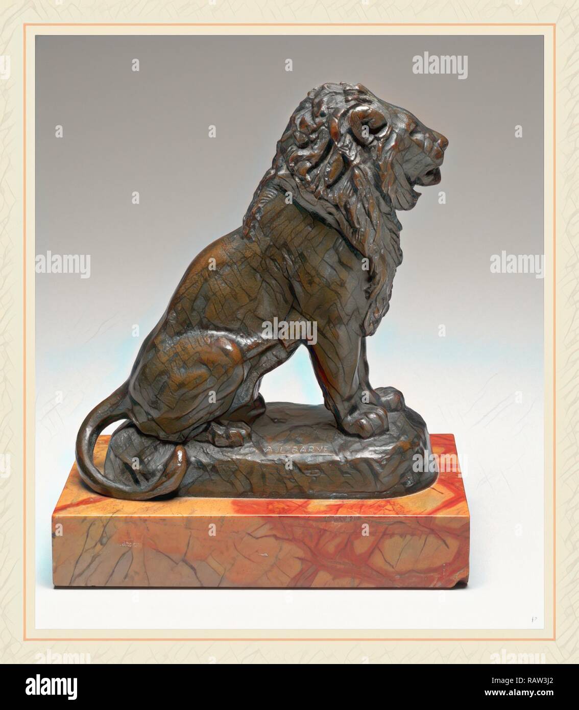 AntoineLouis Barye, Seated Lion, French, 17951875, model c. 1846