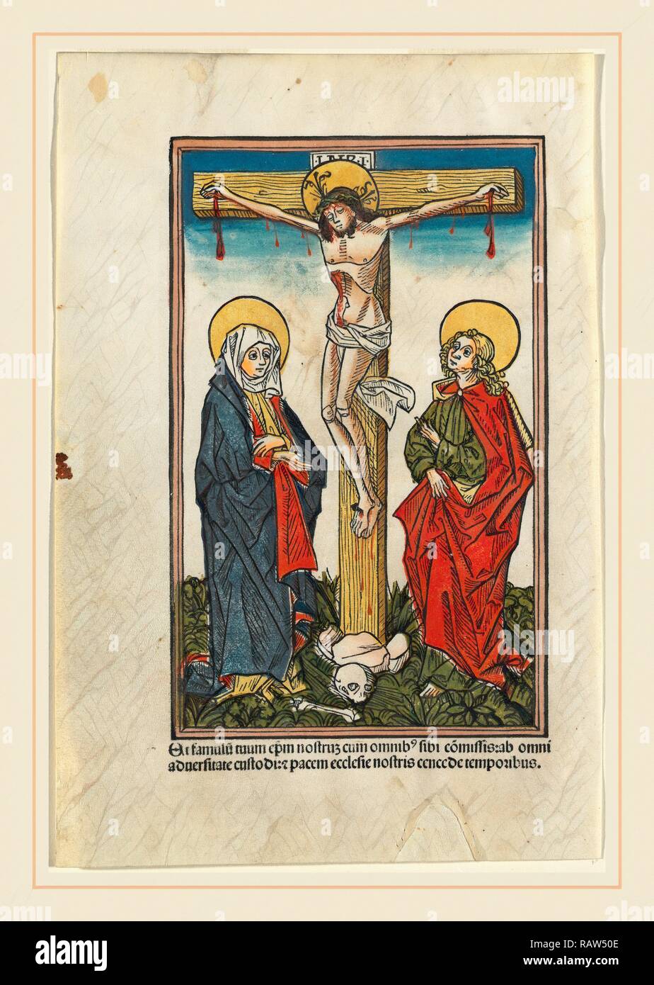 German 15th Century (Augsburg), Christ on the Cross with the Virgin and ...