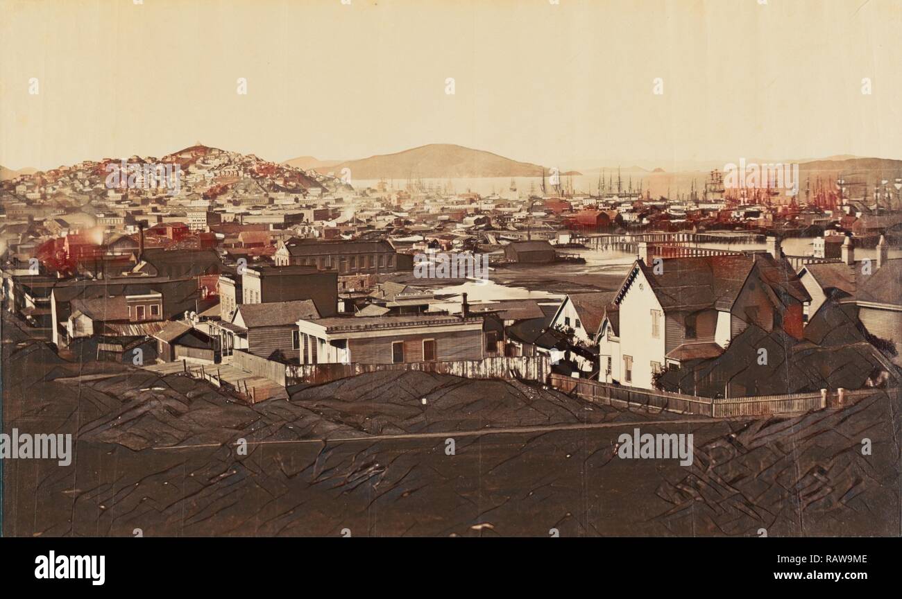 City Front from Rincon Hill in 1860; Carleton Watkins