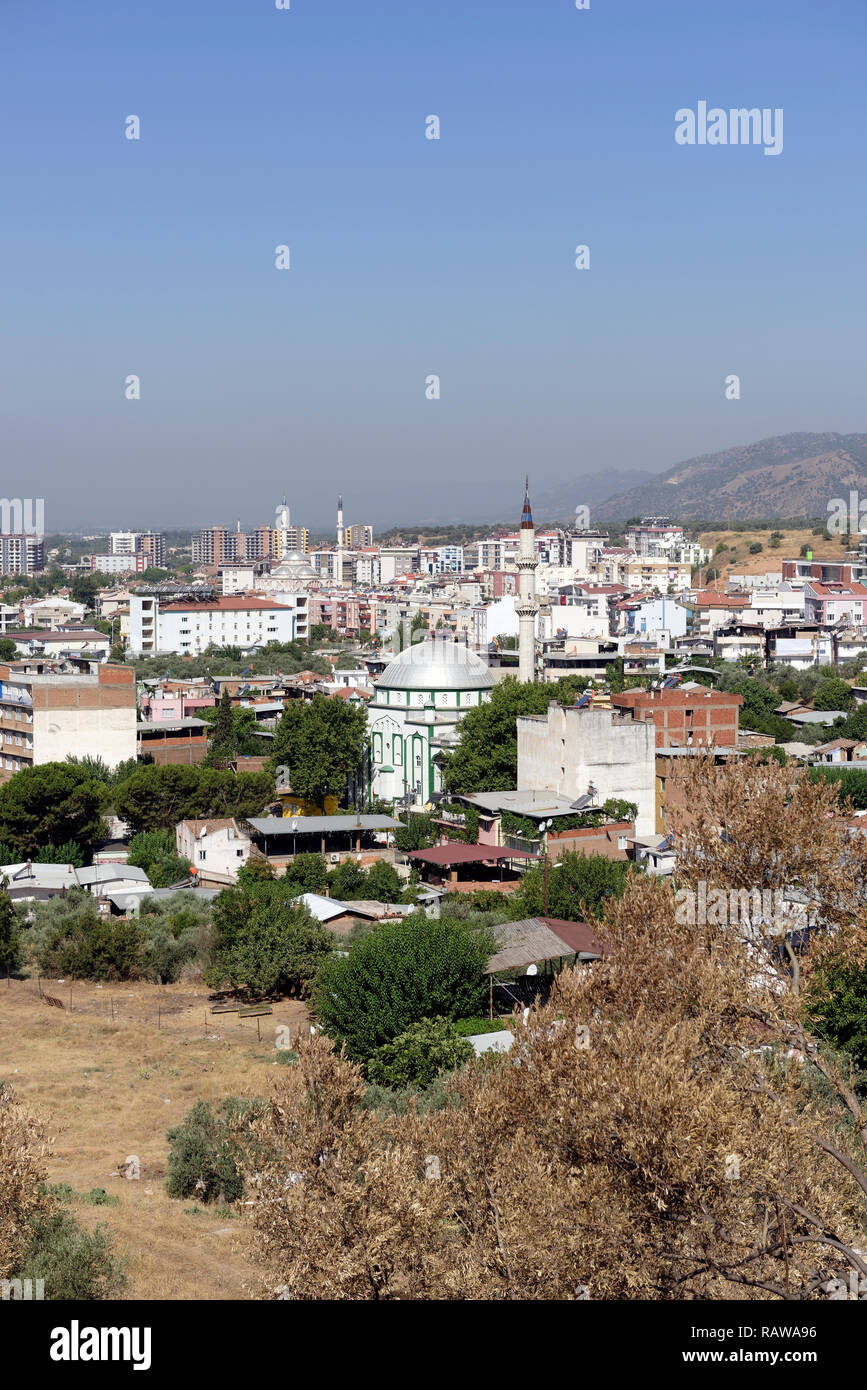 Panoramic view of the modern town of Aydin, Aydin Province, Anatolia ...