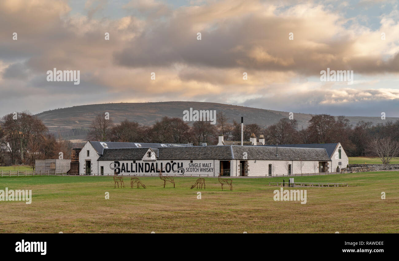 A sundowner at Ballindalloch Single Estate Distillery, Moray, Scotland Stock Photo