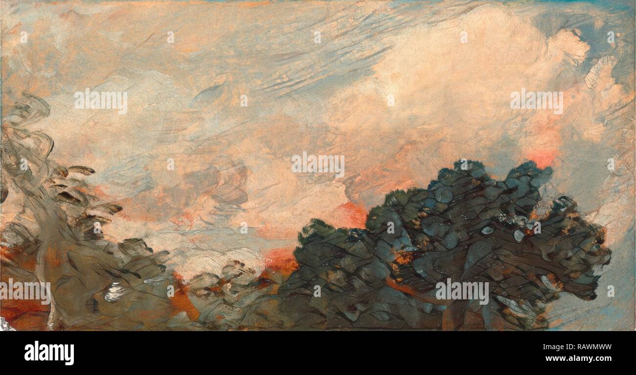Cloud Study with Trees, John Constable, 1776-1837, British. Reimagined ...