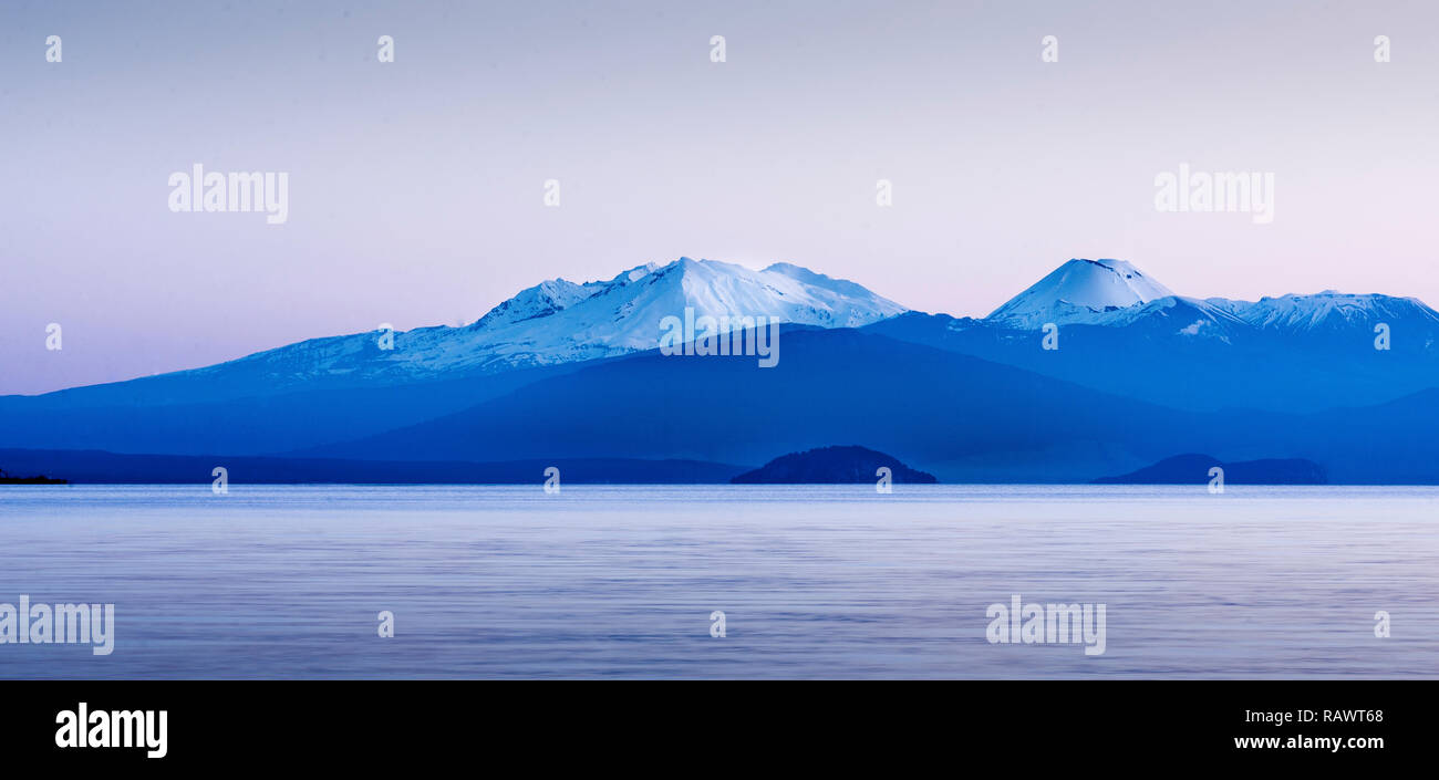 A View of Mt Ruapehu in New Zealand Stock Photo