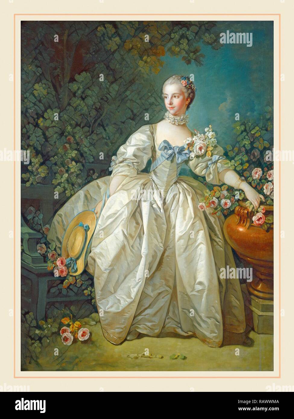François Boucher, French (17031770), Madame Bergeret, possibly 1766, oil on canvas. Reimagined