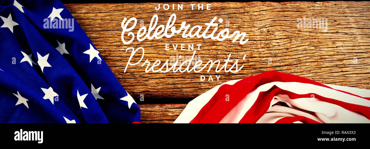 Presidents Day Message with Copy Space Stock Photo