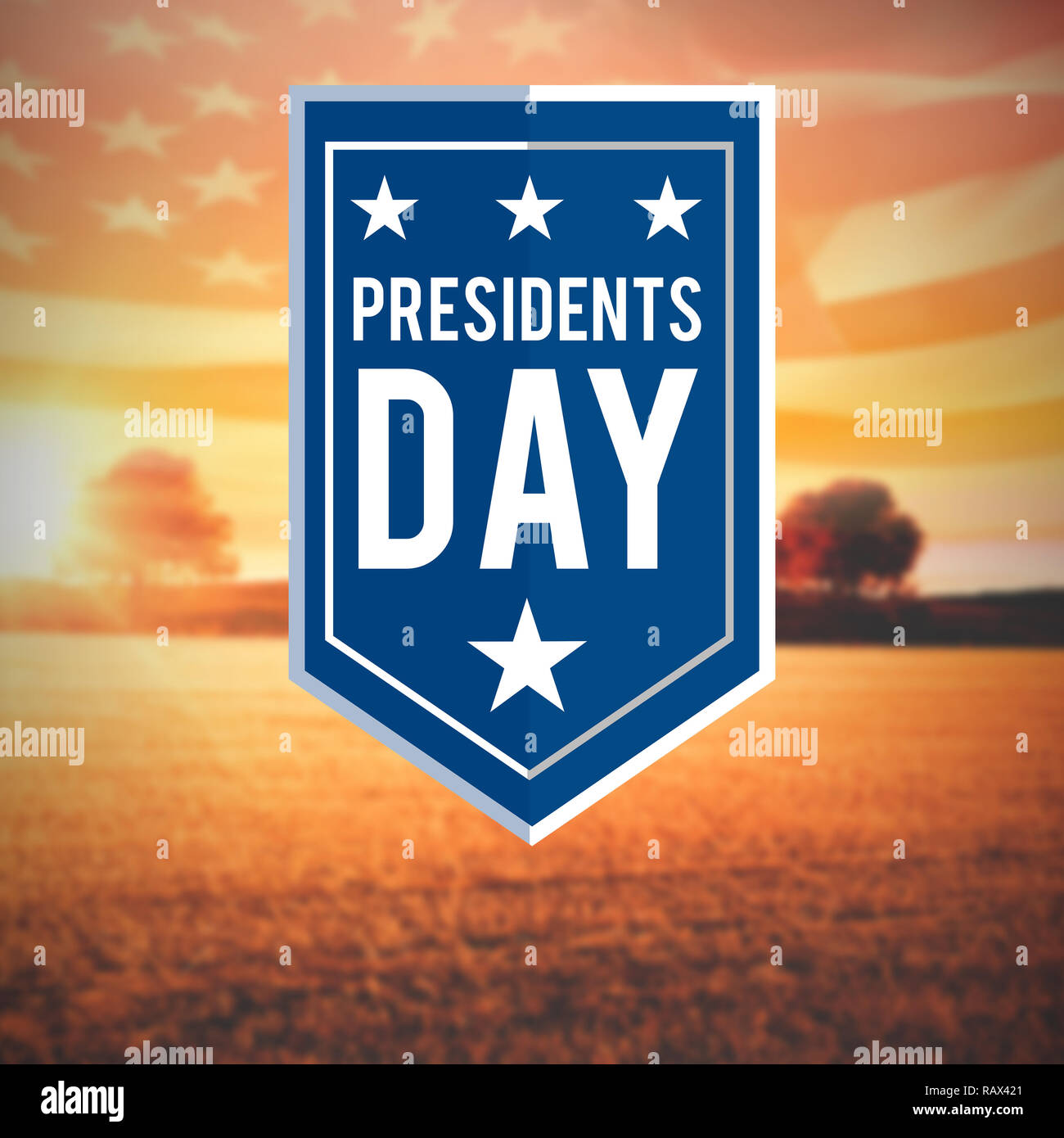 Composite image of presidents day icon Stock Photo