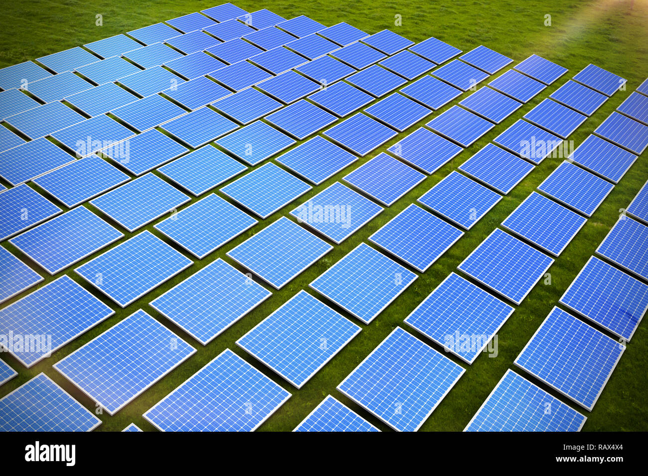 Composite image of solar panels Stock Photo