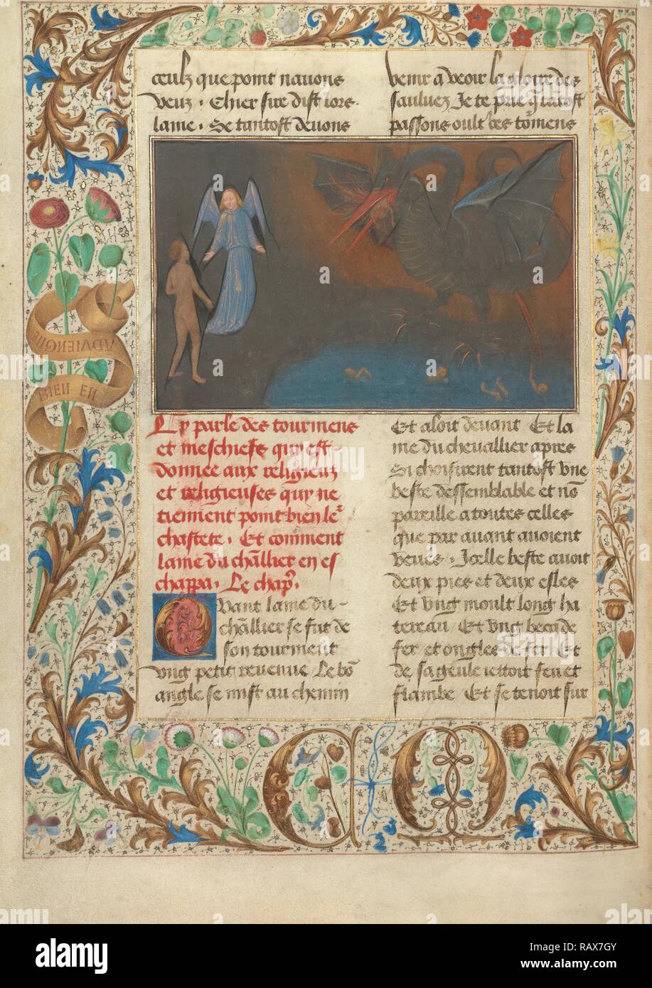 The Torment of Unchaste Monks and Nuns, Simon Marmion, Flemish, active 1450 - 1489, Ghent, Belgium, Europe, 1475 reimagined Stock Photo