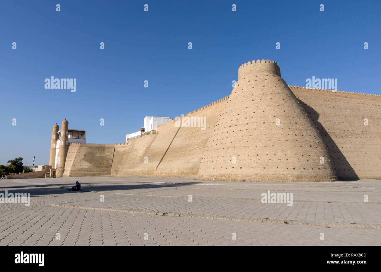 Entrance to Ark fortress - Bukhara, Uzbekistan Stock Photo