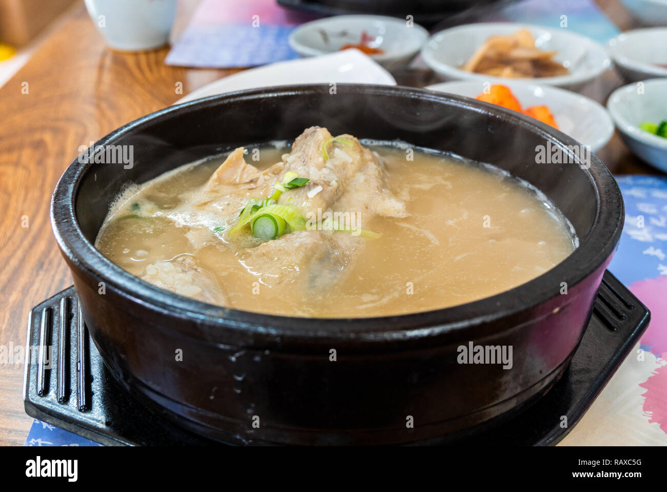 Samgyetang Ginseng chicken soup .Korean Food Stock Photo Alamy