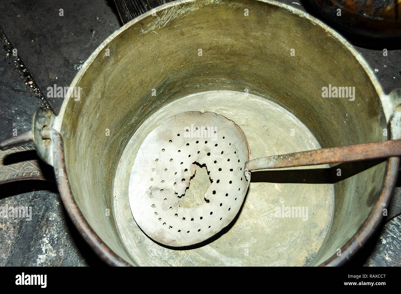 Vintage style kitchen Props for food photography. Selective focus Stock