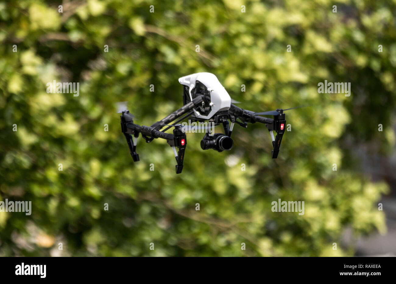 Drone, Multicopter, with Camera, Quadrocopter, Model DJI Inspire 1, Stock Photo