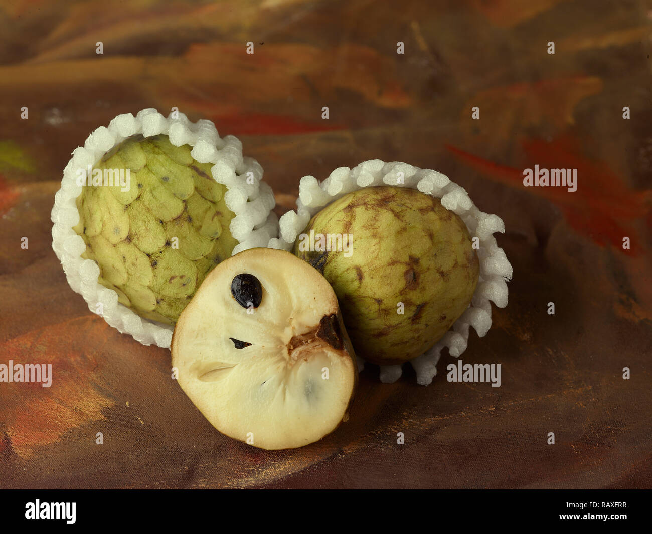 Sugar-apple, sweetsop, custard apple fruit still-life photograph Stock ...