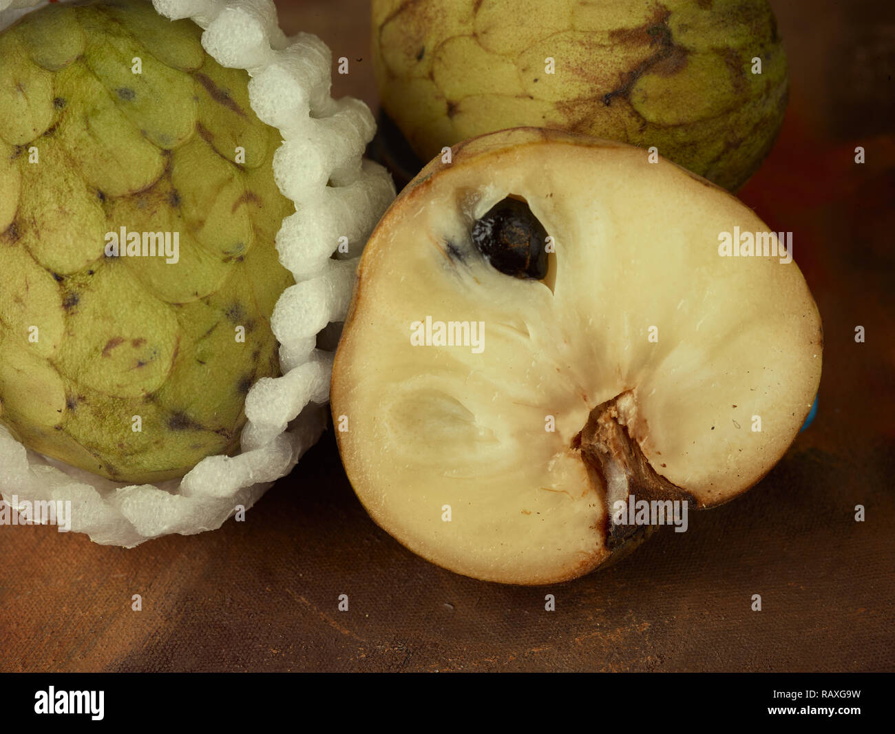 Sugar-apple, sweetsop, custard apple fruit still-life photograph Stock Photo