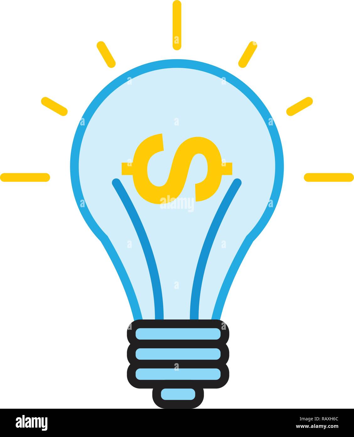 Finance idea icon on white background for graphic and web design ...