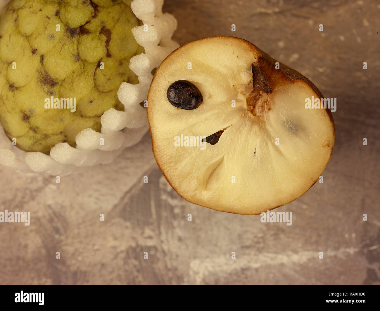 Sugar-apple, sweetsop, custard apple, fruit still-life food photograph ...