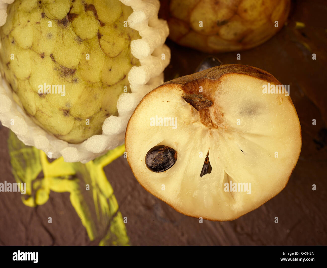 Sugar-apple, sweetsop, custard apple, fruit still-life food photograph ...