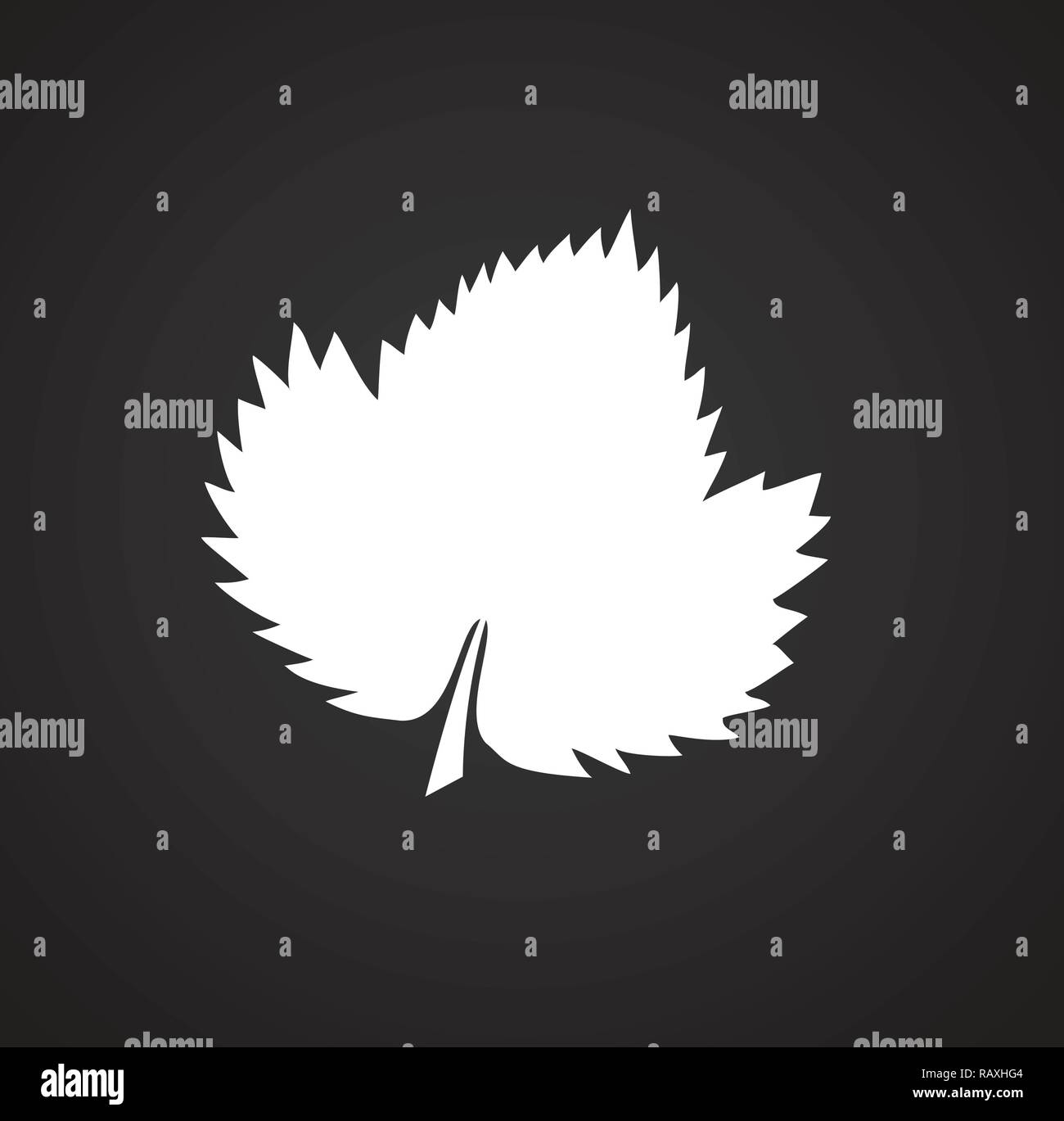 Leaf icon on black background for graphic and web design, Modern simple ...