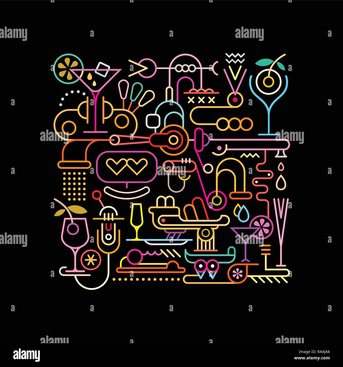 Blending neon colors Stock Vector Images - Alamy