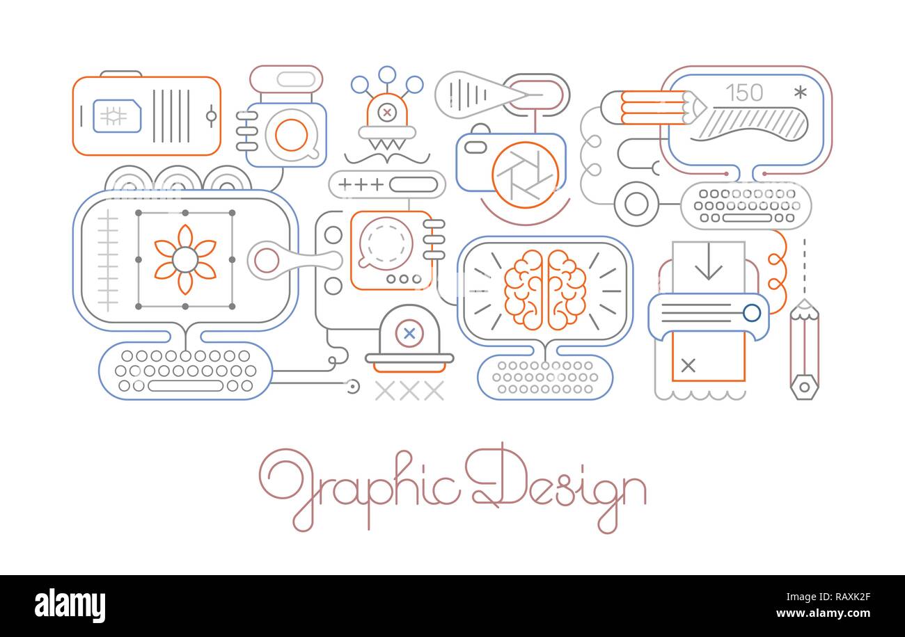 Line art isolated on a white background Graphic Design vector