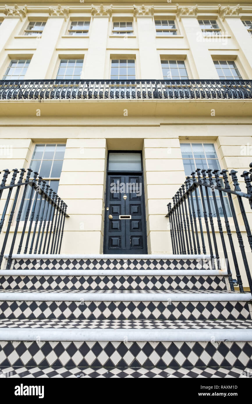 Close up of Brunswick Terrace on the sea front in Hove / Brighton