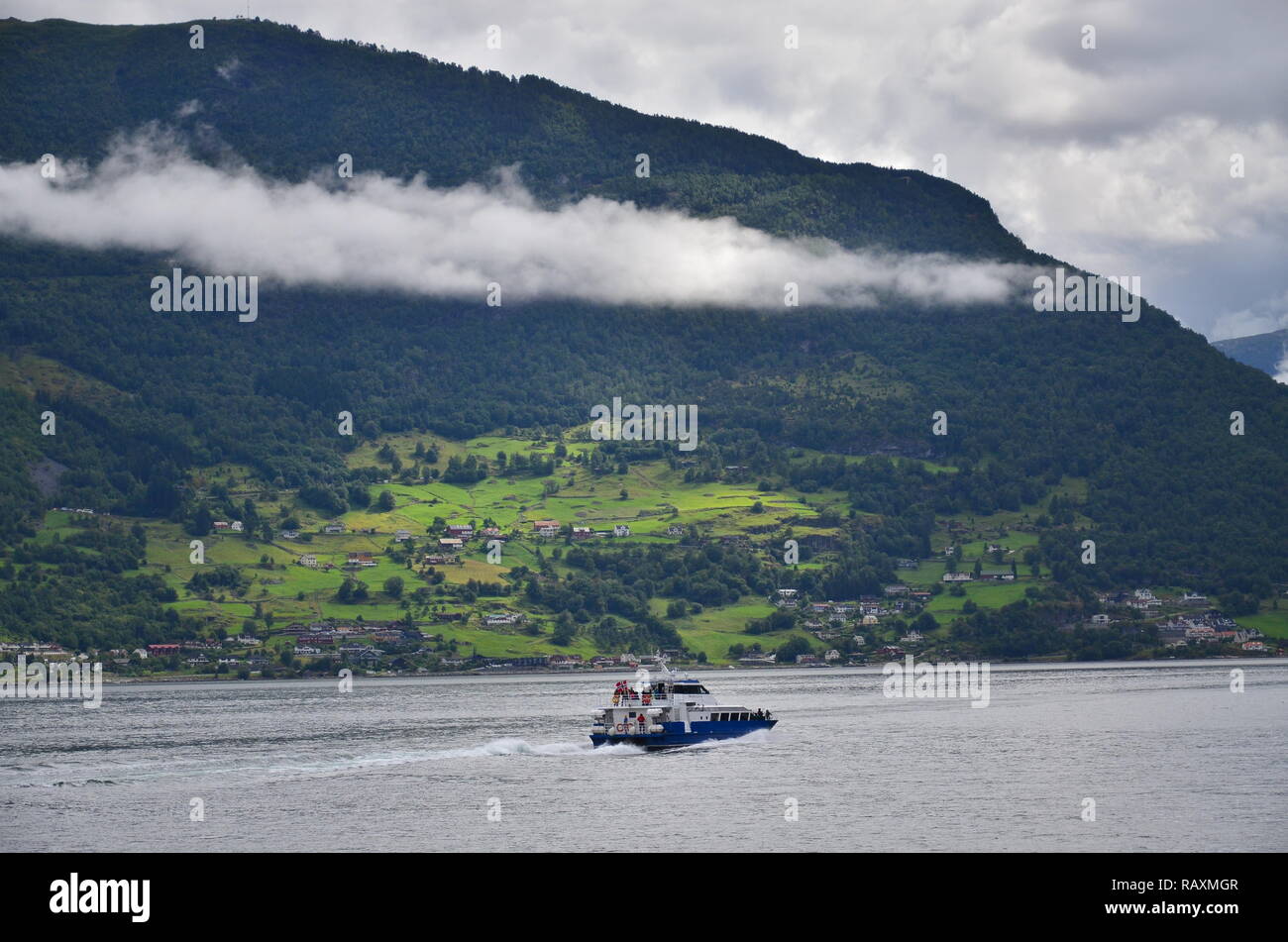 landscape of sognefjord and aurlandsfjord in norway Stock Photo