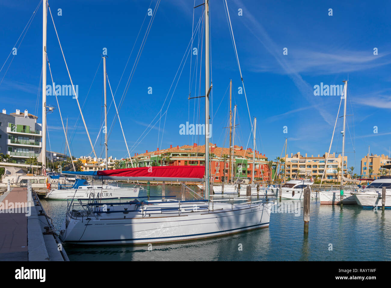 Sotogrande, near San Roque, Cadiz Province, Andalusia, southern Spain.  The marina. Stock Photo