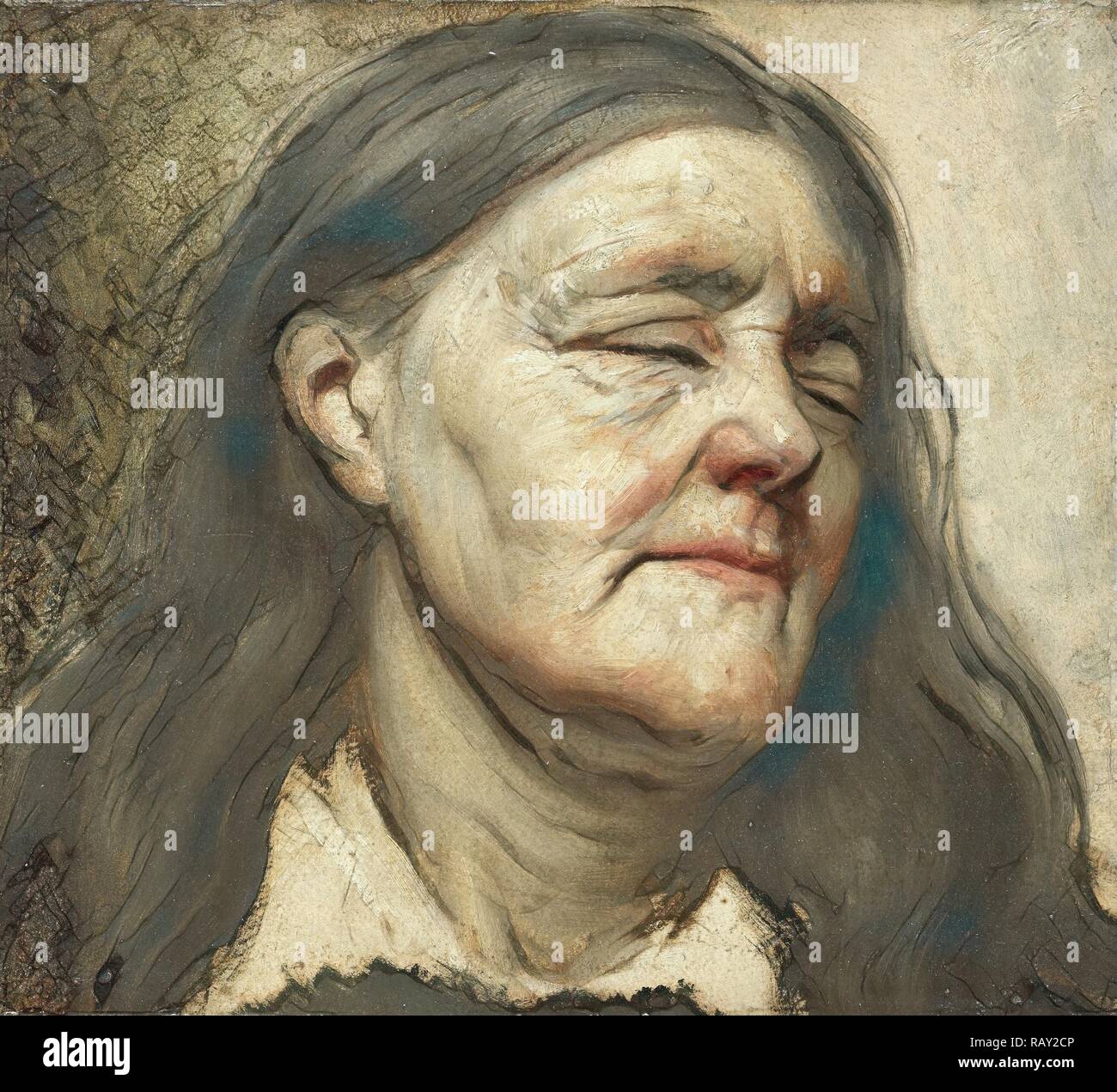 Study of an Old Woman, Matthijs Maris, 1855 1858. Reimagined by Gibon