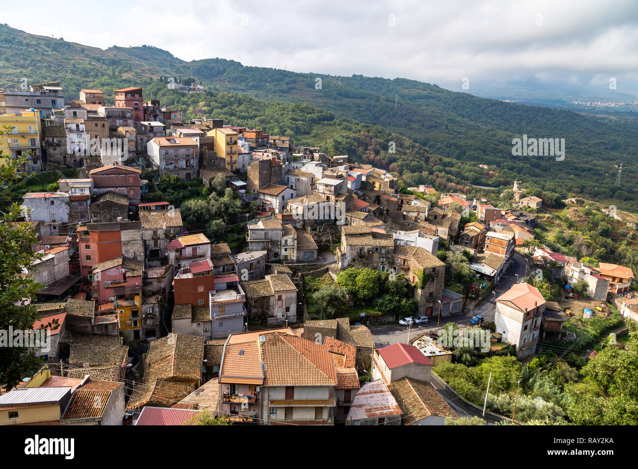 View from the top of Castiglione di Sicilia, a village not far from