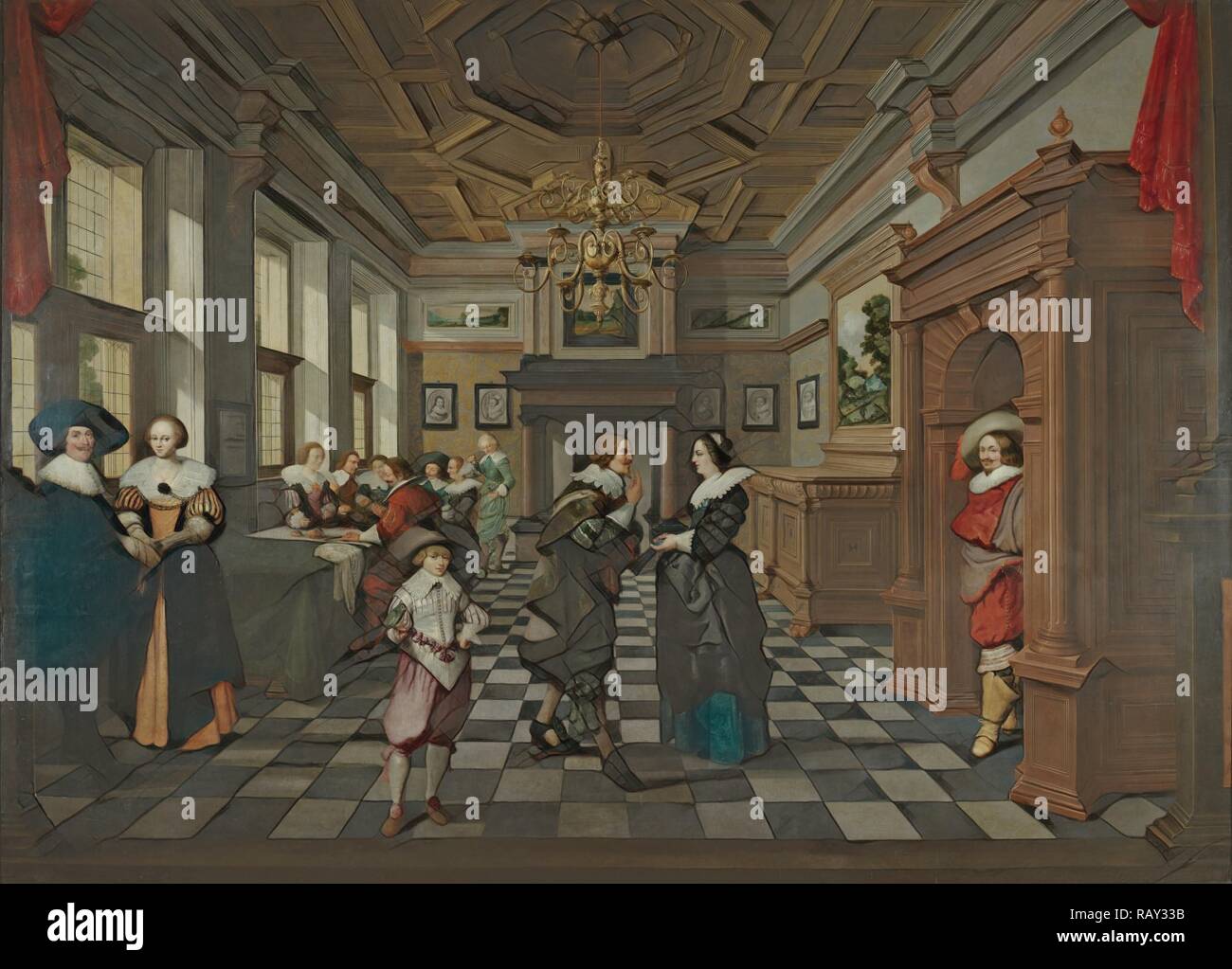 An Interior One Of A Seven part Room Decoration Dirck Van Delen 1630 1632 Reimagined By 